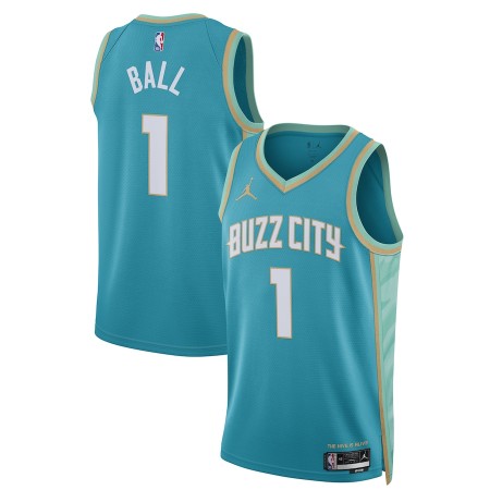 Canotte Uomo Charlotte Hornets LaMelo Ball Jordan 2023-24 City Edition Teal Swingman